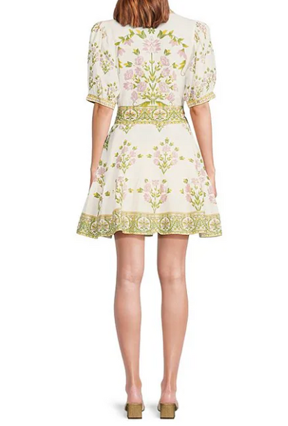 Adorable Puff Sleeve Short Dress