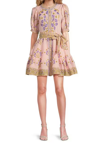Adorable Puff Sleeve Short Dress
